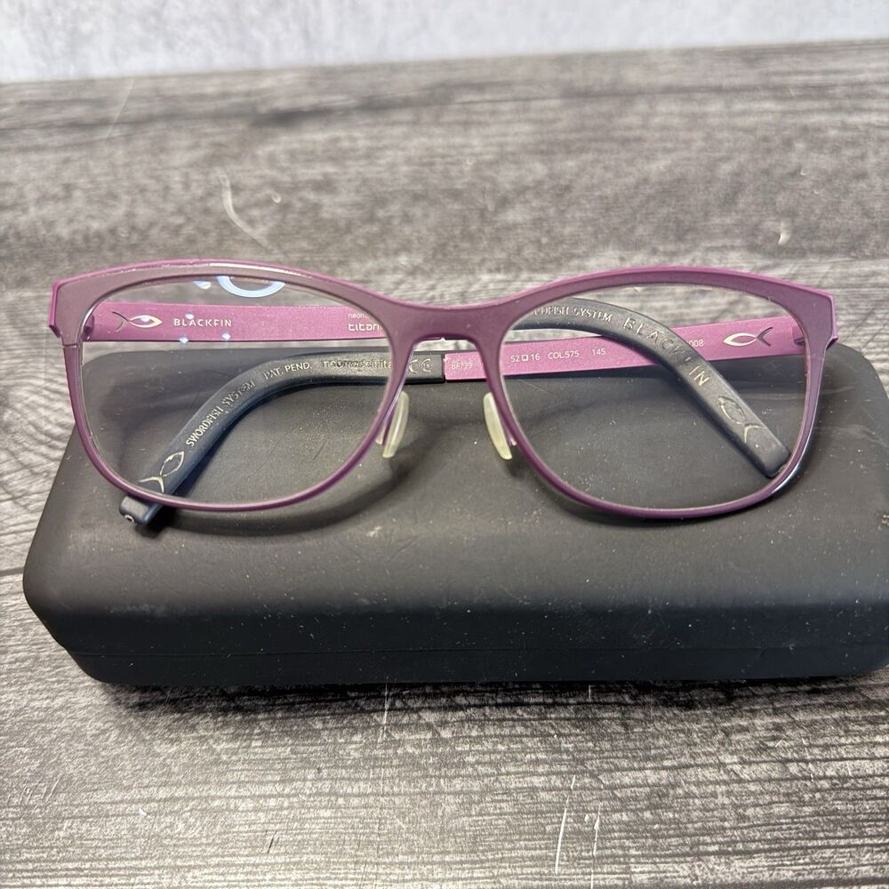 Blackfin Eyeglasses Frames FRAZIER BF739 COL.575 Matte Purple Cat Eye 52-16-145